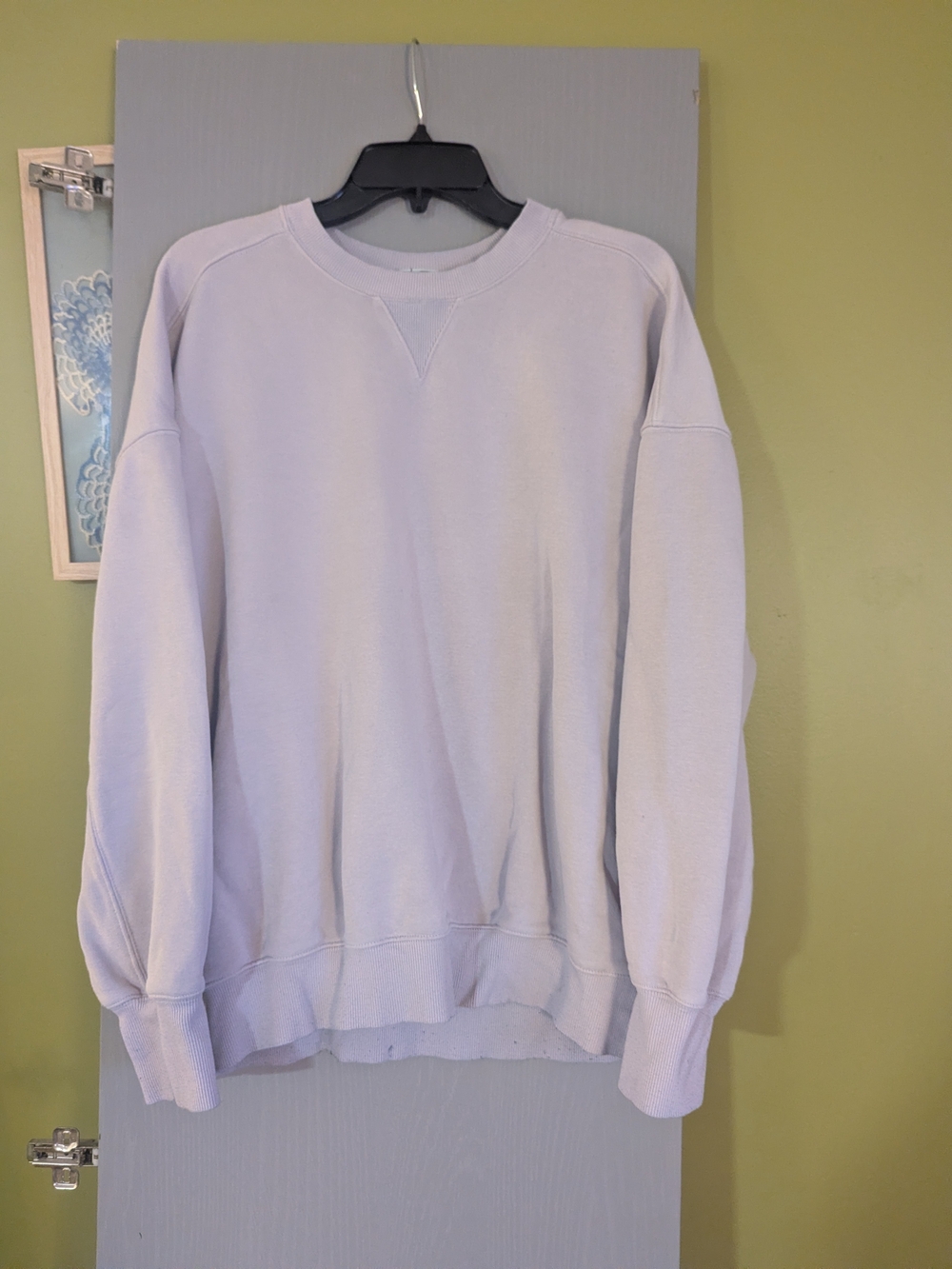 aerie Men's Lavender Crewneck Sweatshirt